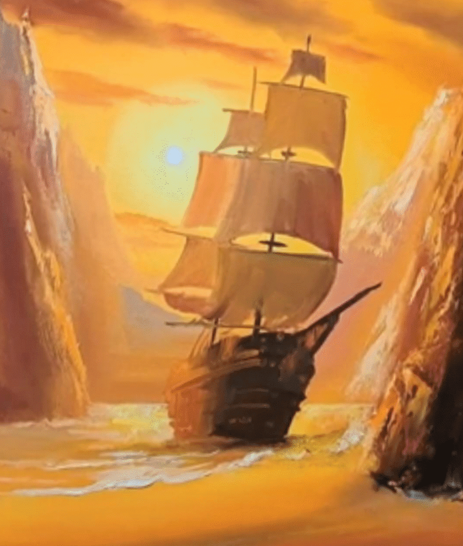 Hidden Pirate Ship Painting Class