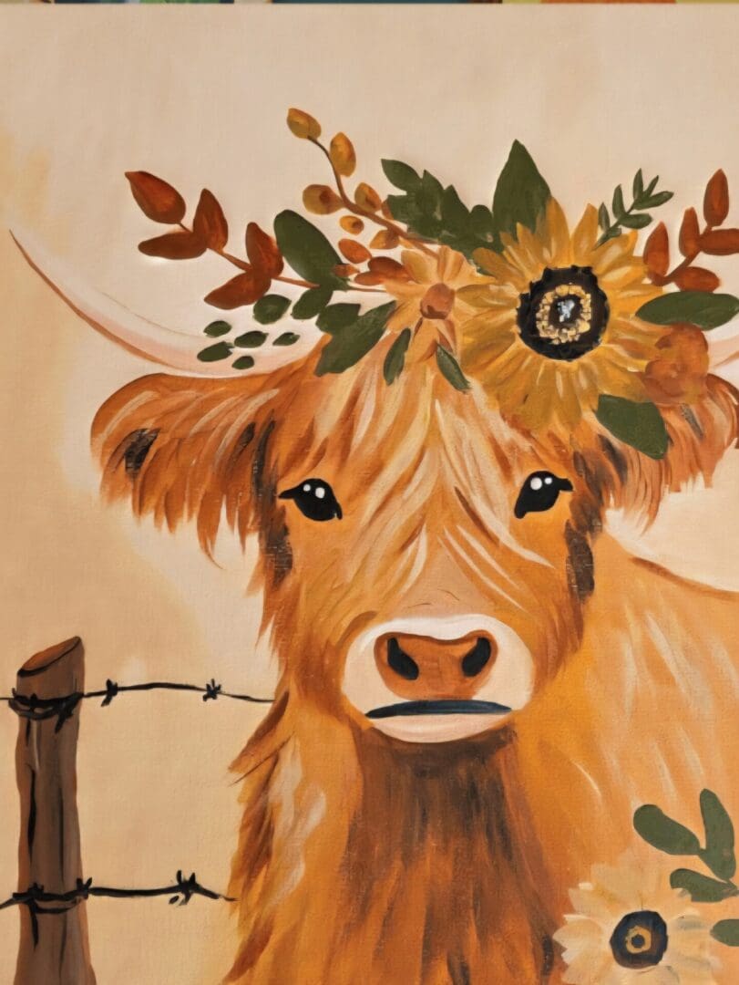 Bossy the Cow in ACRYLICS