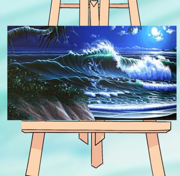 Summer Seaside Night Waves Series