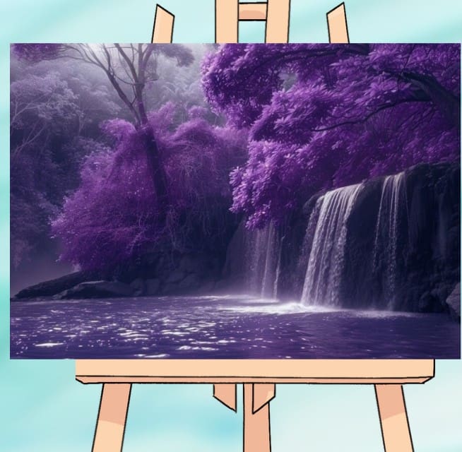 purple waterfall